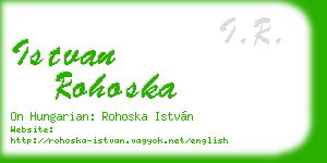 istvan rohoska business card
